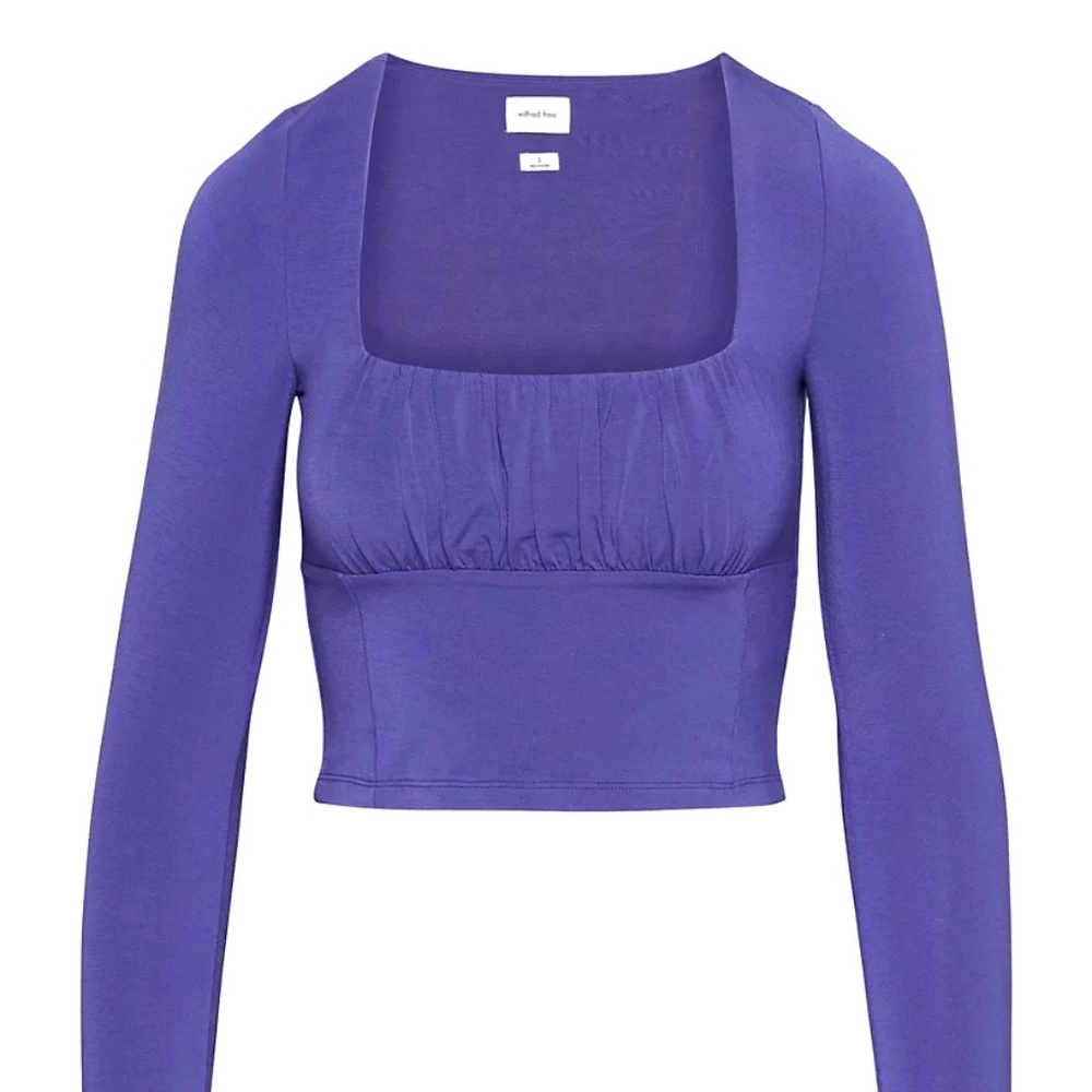 Aritzia's Wilfred Free Orbit Long Sleeve Deep Violet